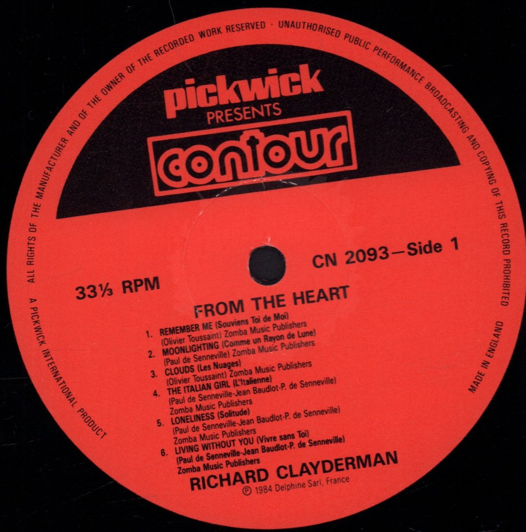 Richard Clayderman - From The Heart - Lp