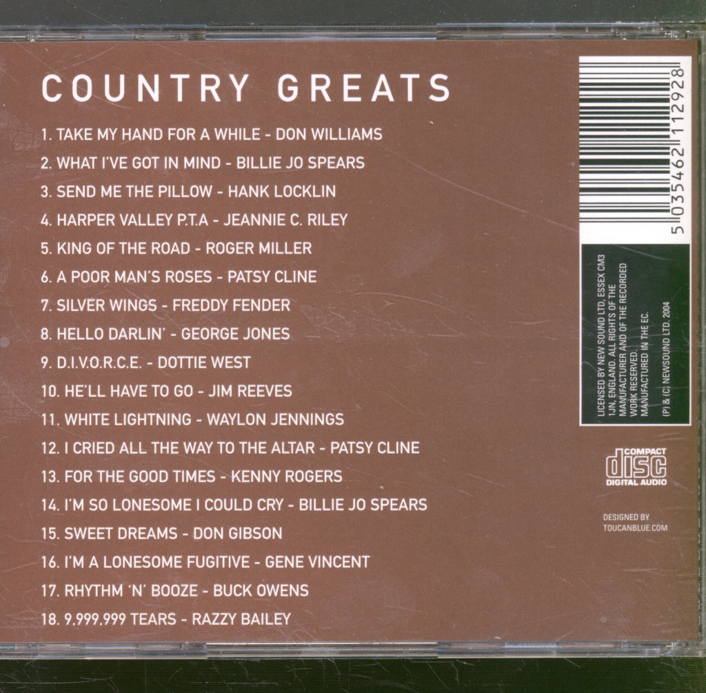 Various Artists - Country Greats - Cd