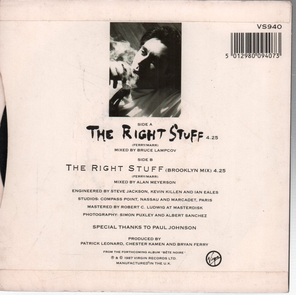 Bryan Ferry - Right Stuff - 7 Inch