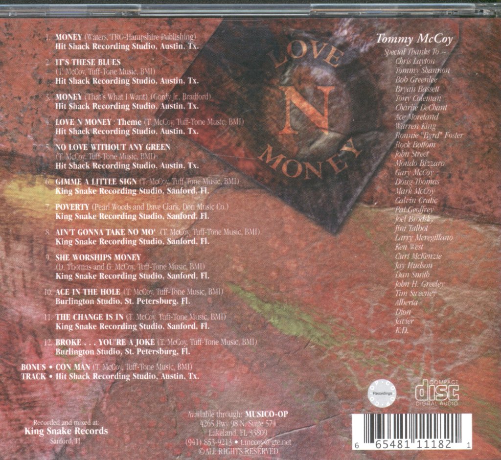 Tommy McCoy With Tommy Shannon, Chris Layton - Triple Trouble - Cd