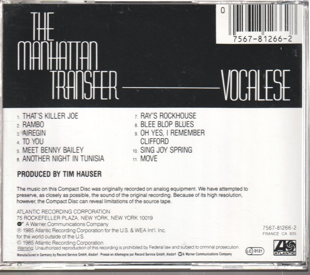 Manhattan Transfer - Vocalese - Cd
