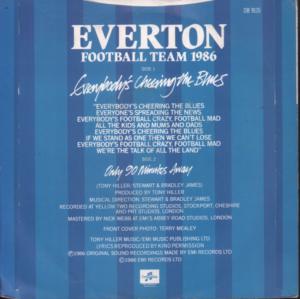 Everton Football Team 1986 - Everybody's Chasing The Blues - 7 Inch