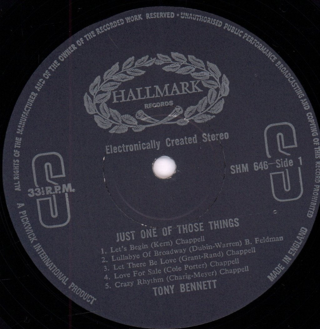 Tony Bennett - Just One Of Those Things - Lp