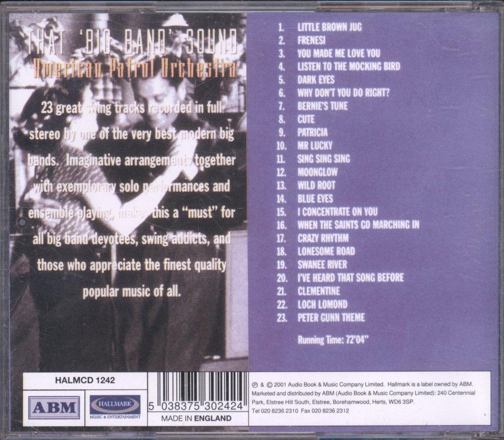 American Patrol Orchestra - That 'Big Band' Sound - Cd