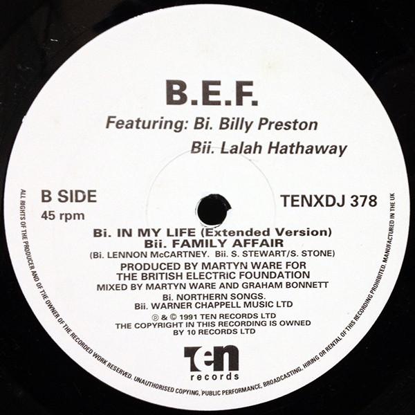 b.e.f. featuring green gartside - I Don't Know Why I Love You - 12 Inch