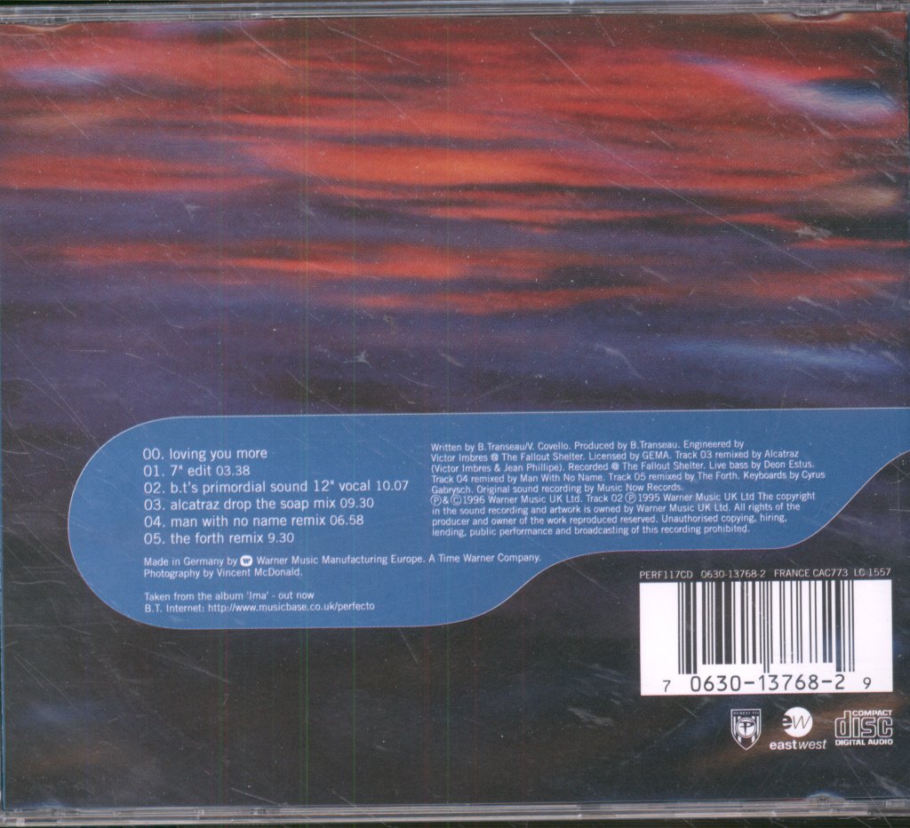 Bt Featuring Vincent Covello - Loving You More - Cd