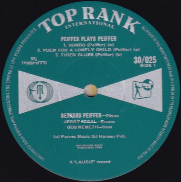 Bernard Peiffer - Peiffer Plays Peiffer - Lp