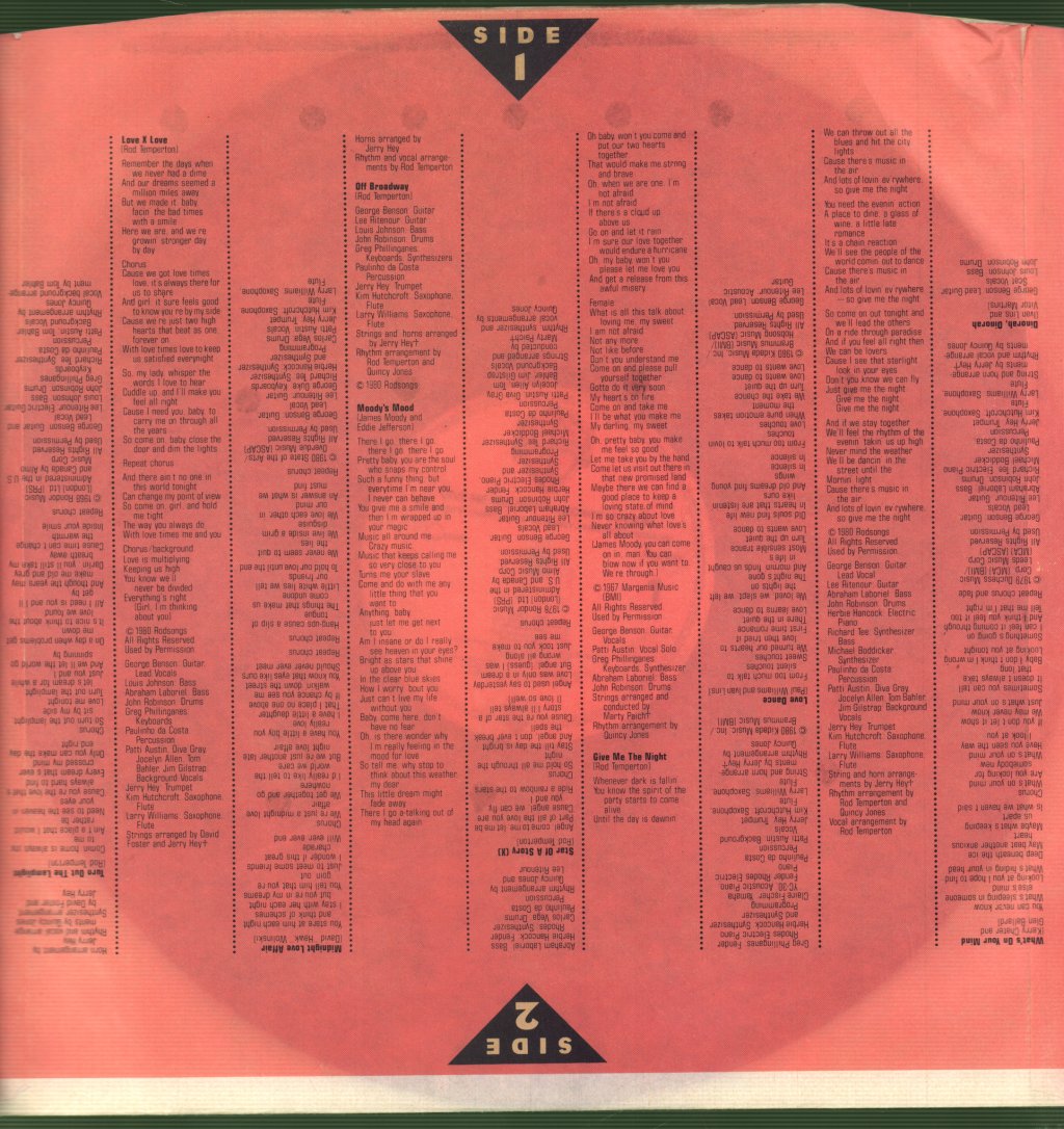 George Benson - Give Me The Night - Lp