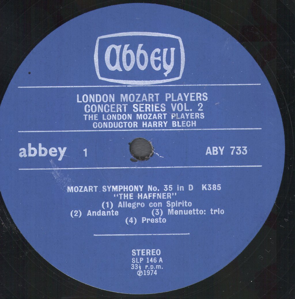London Mozart Players / Harry Blech - Concert Series No. 2 - 25th Anniversary of the London Mozart Players - Lp