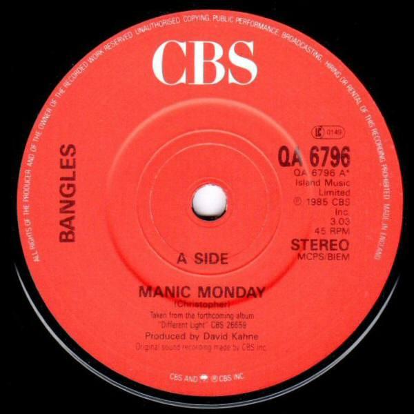 Bangles - Manic Monday - 7 Inch