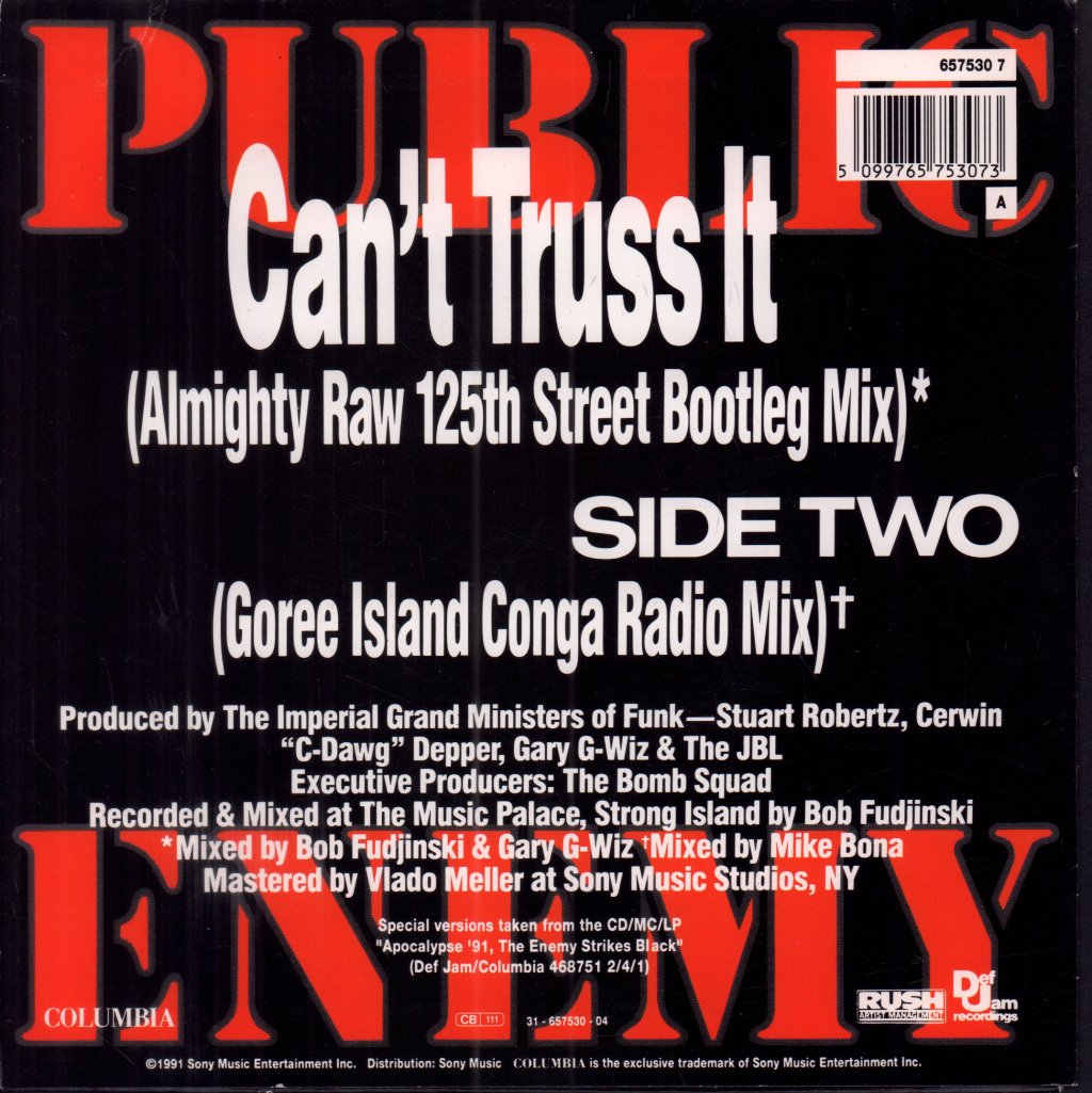 Public Enemy - Can't Truss It - 7 Inch