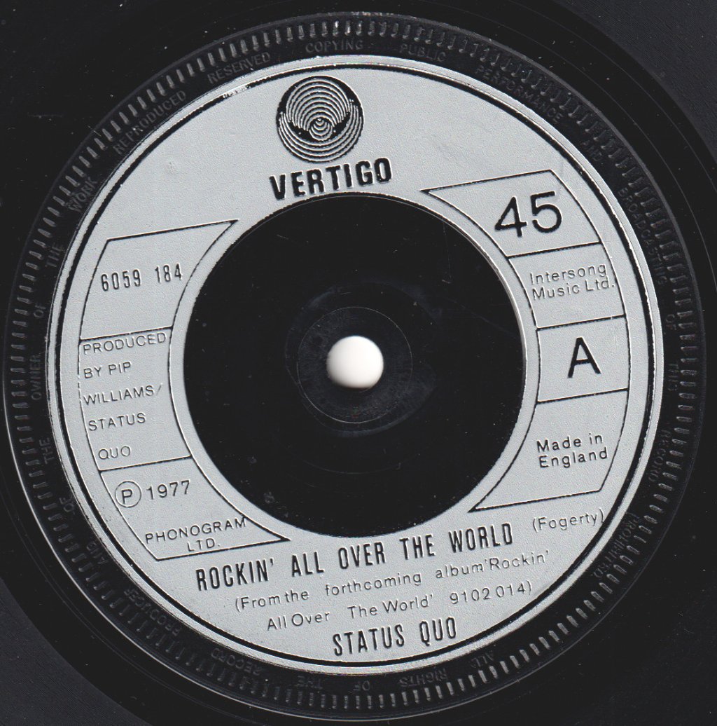 Status Quo - Rockin' All Over The World - 7 Inch