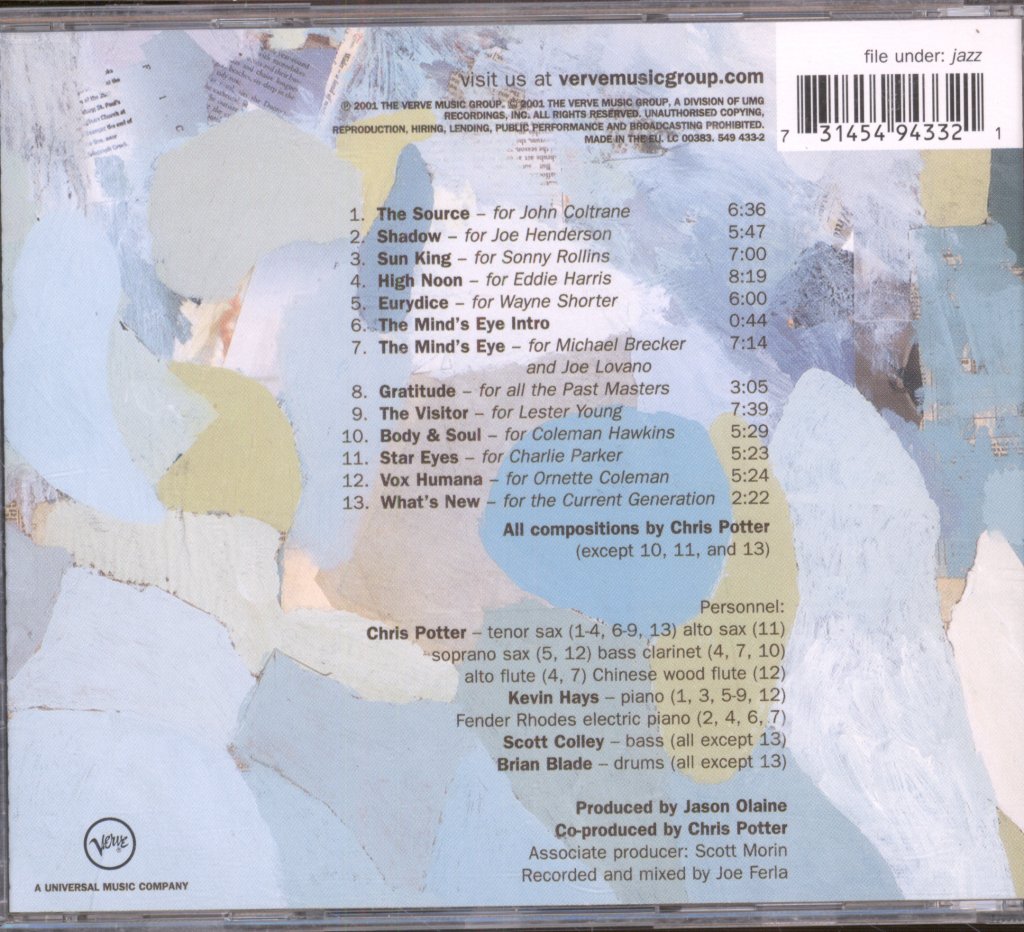 Chris Potter - Gratitude - Cd – Vinyl Tap