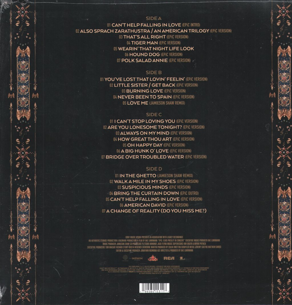 Elvis Presley - Baz Luhrmann's EPiC: Elvis Presley In Concert (Original Motion Picture Soundtrack) - Double Lp