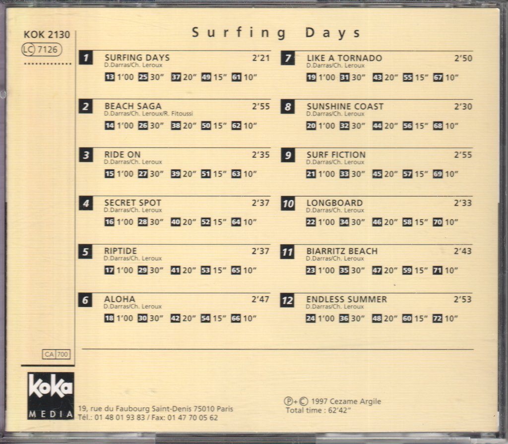 Darras & Leroux - Surfing Days - Cd