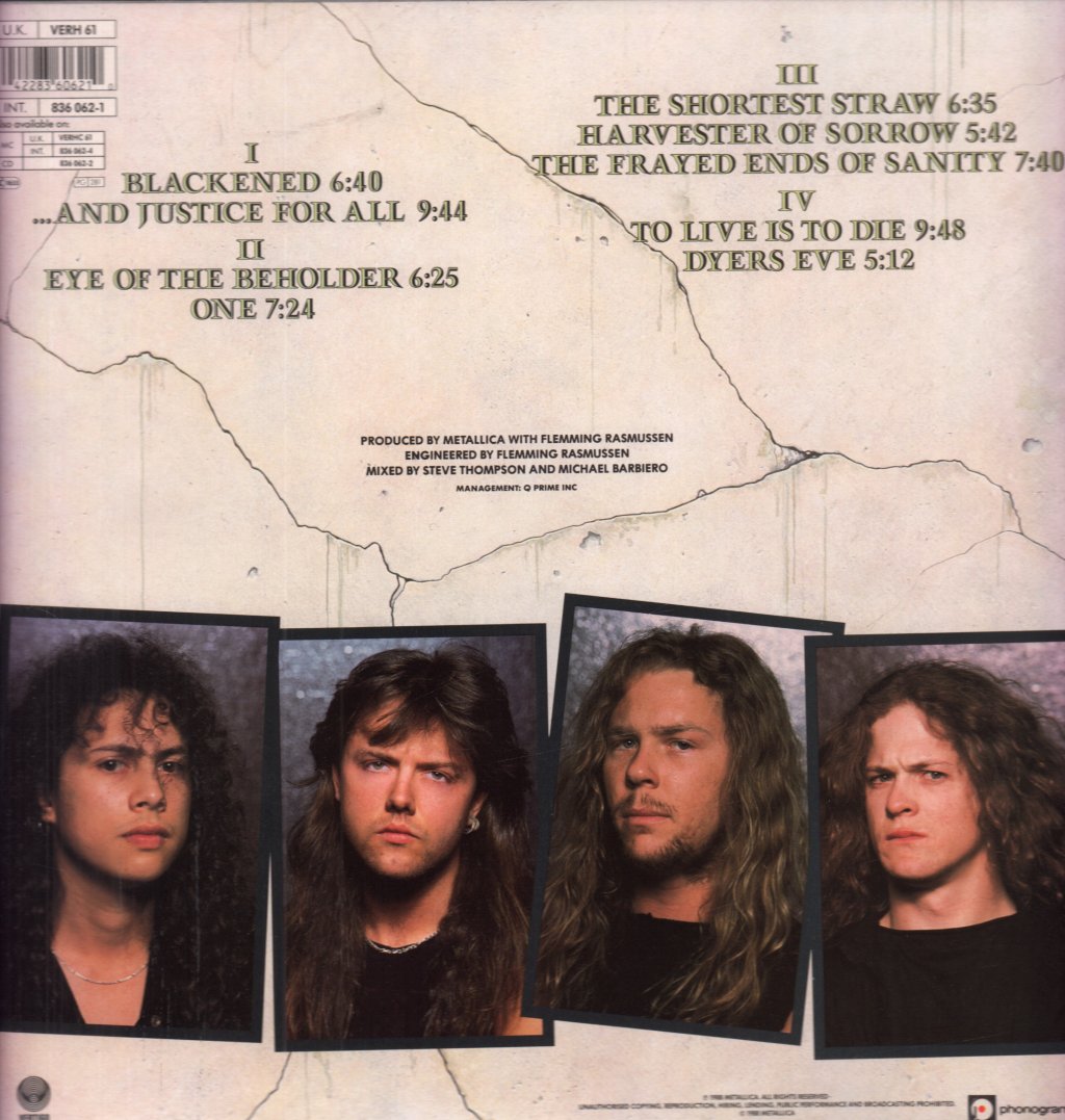 Metallica - And Justice For All - Double Lp