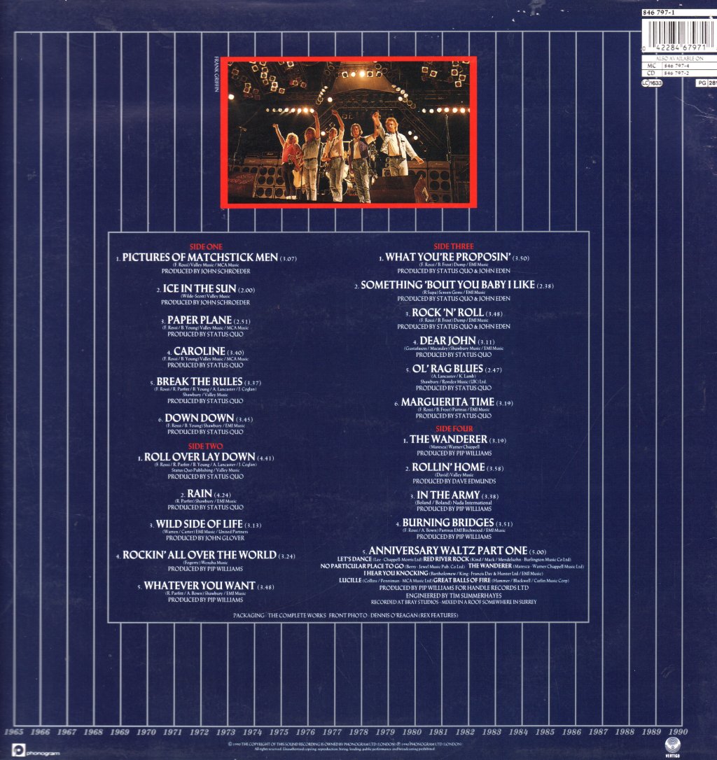 Status Quo - Rocking All Over The Years - Double Lp