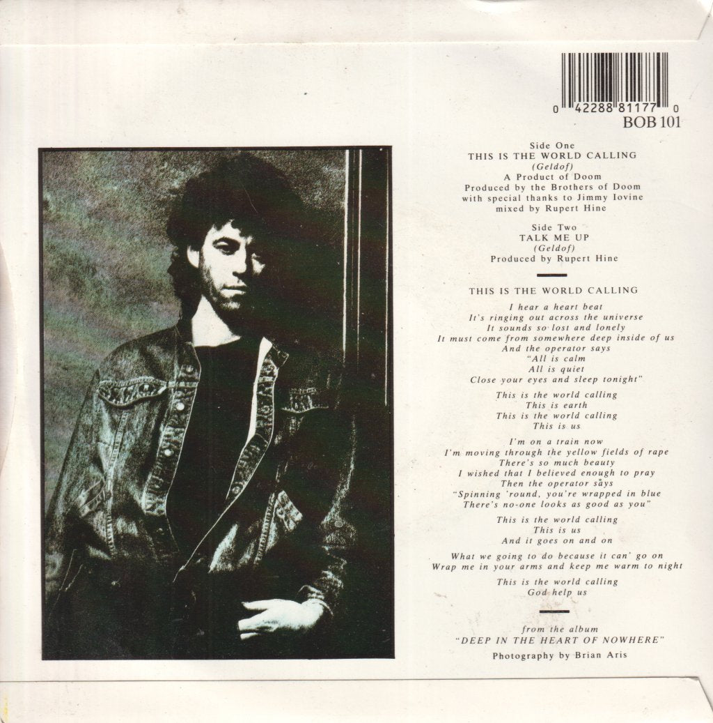 Bob Geldof - This Is The World Calling - 7 Inch