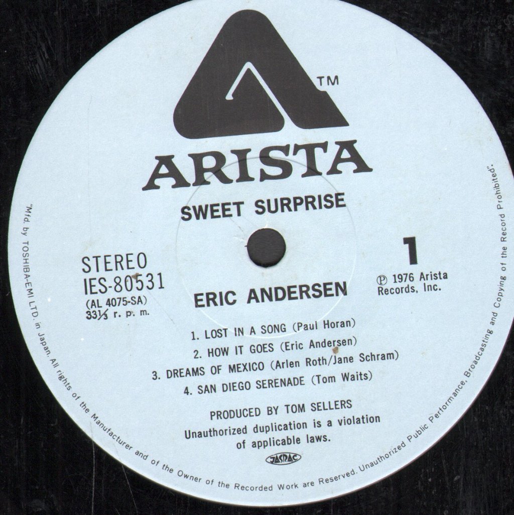 Eric Andersen - Sweet Surprise - Lp