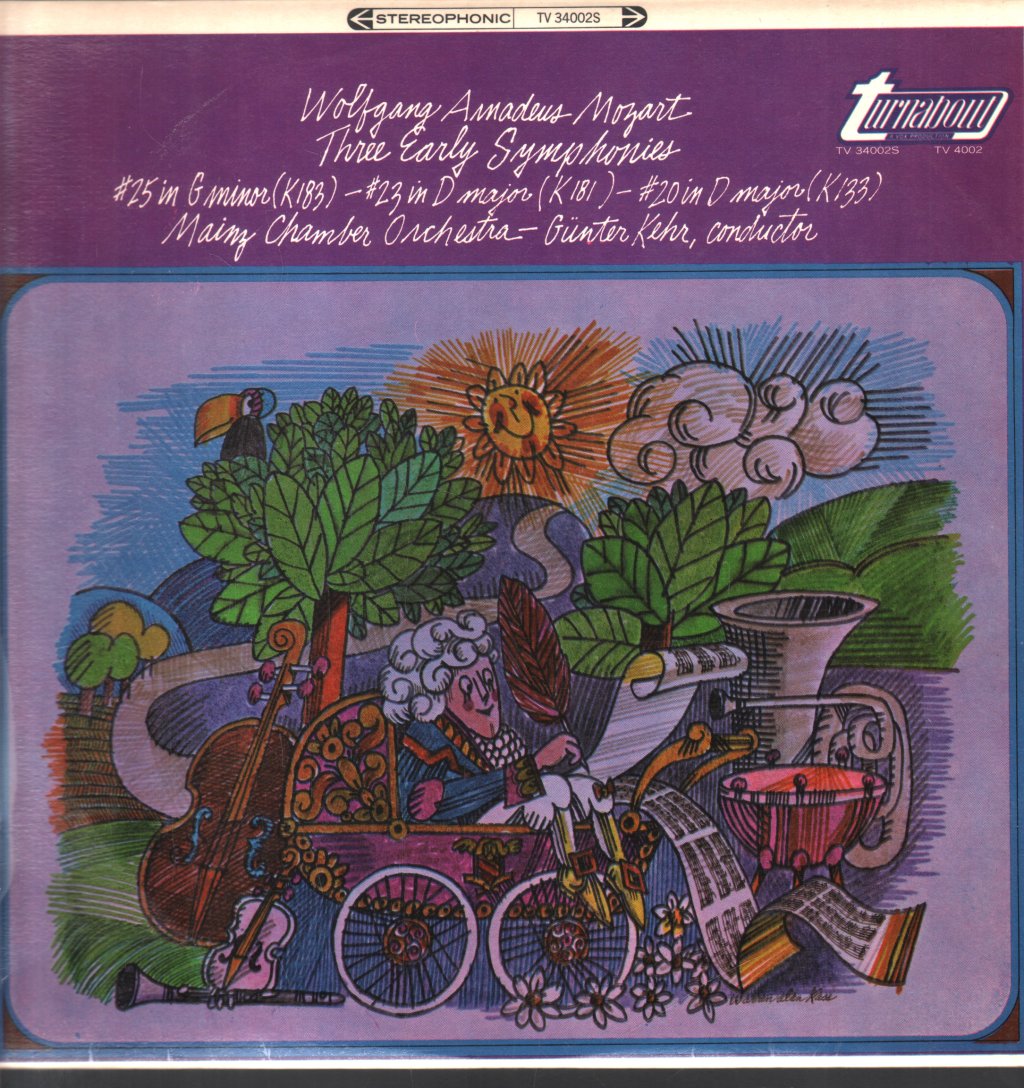 Mainz Chamber Orchestra / Gunter Kehr - Wolfgang Amadeus Mozart - Three Early Symphonies - Lp