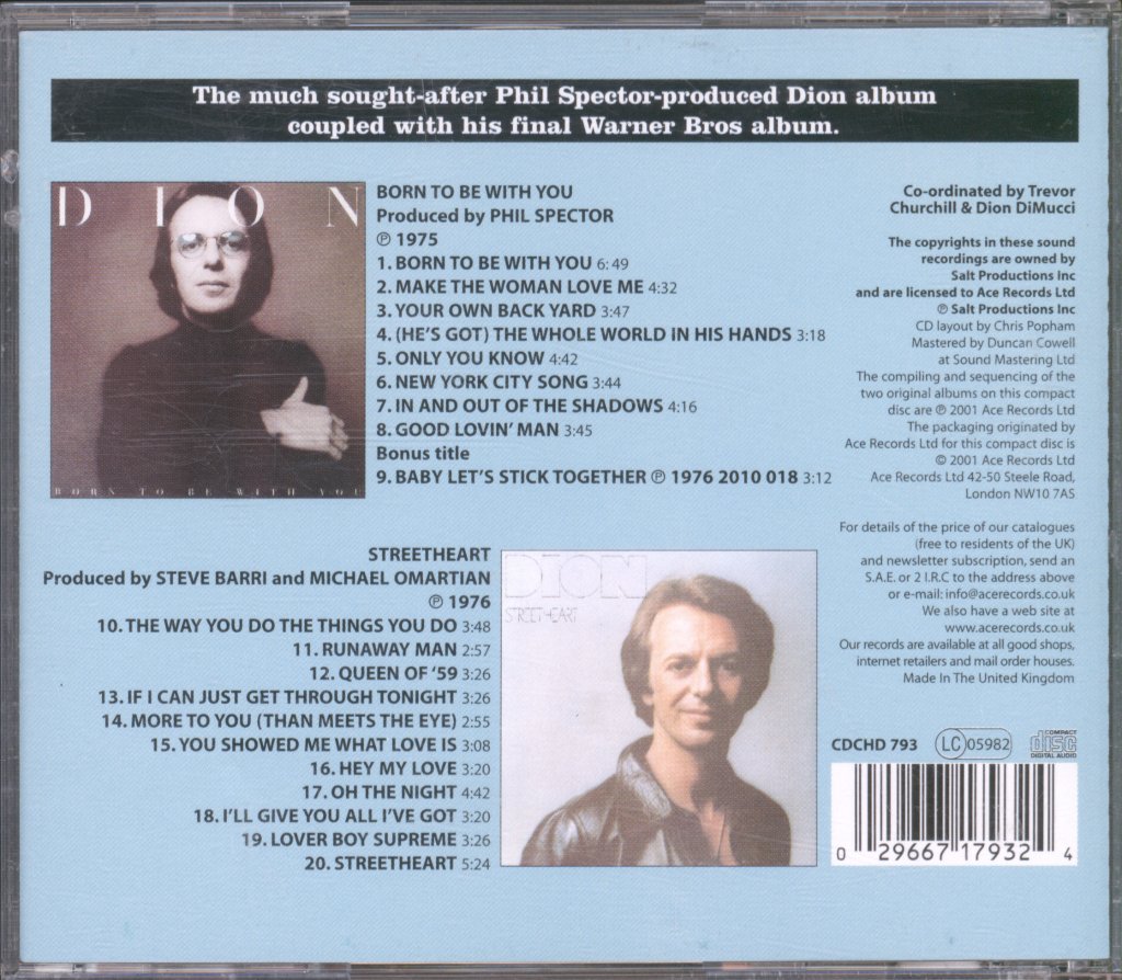 Dion - Born To Be With You / Streetheart - Cd