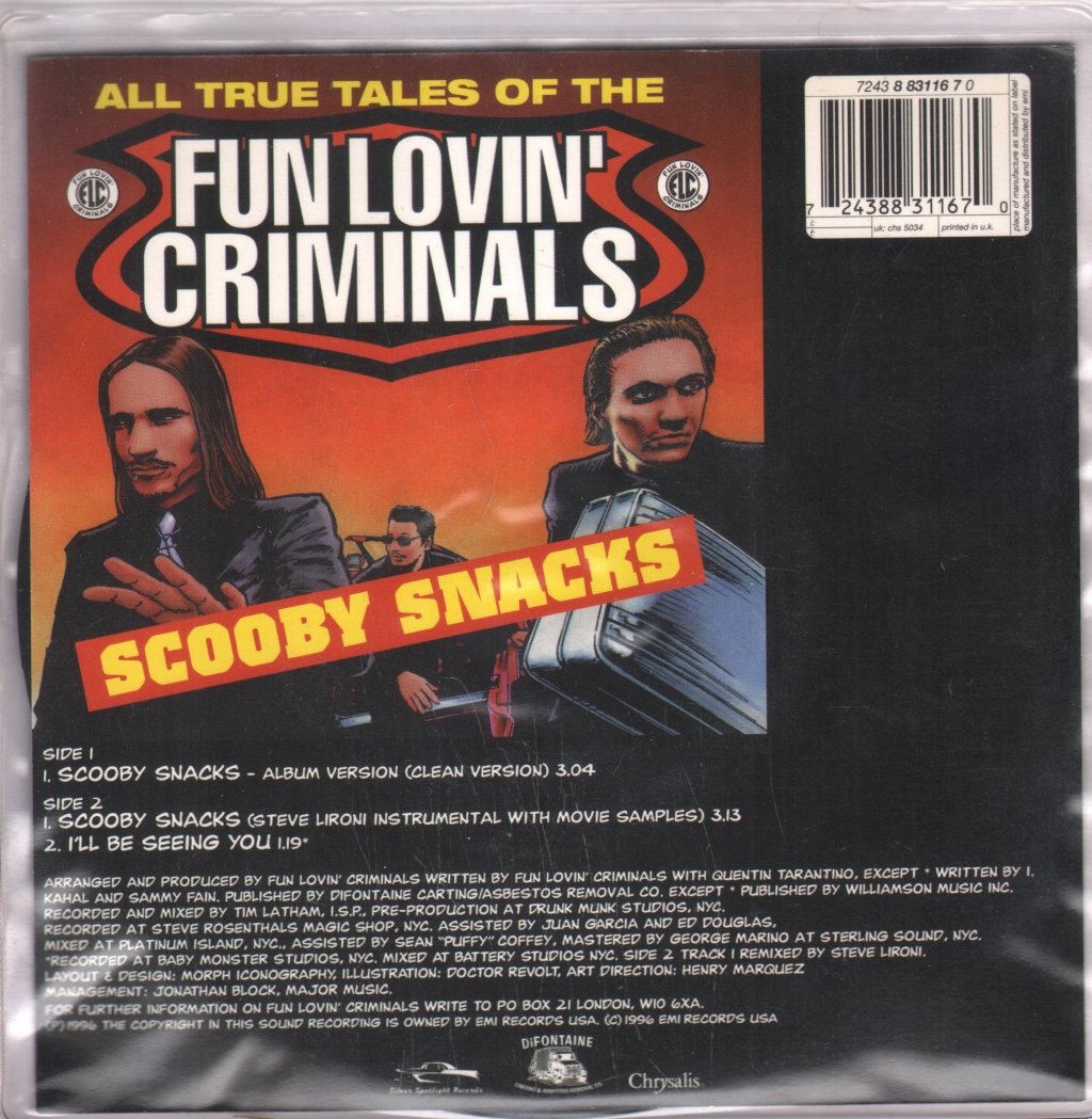 Fun Lovin' Criminals - Scooby Snacks - 7 Inch
