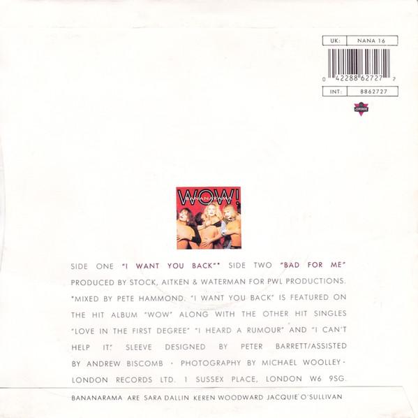 Bananarama - I Want You Back - 7 Inch