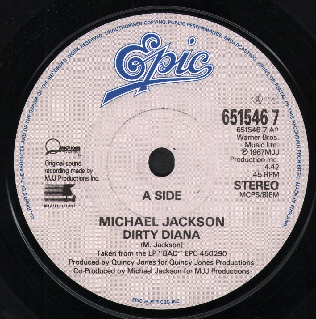 Michael Jackson - Dirty Diana - 7 Inch