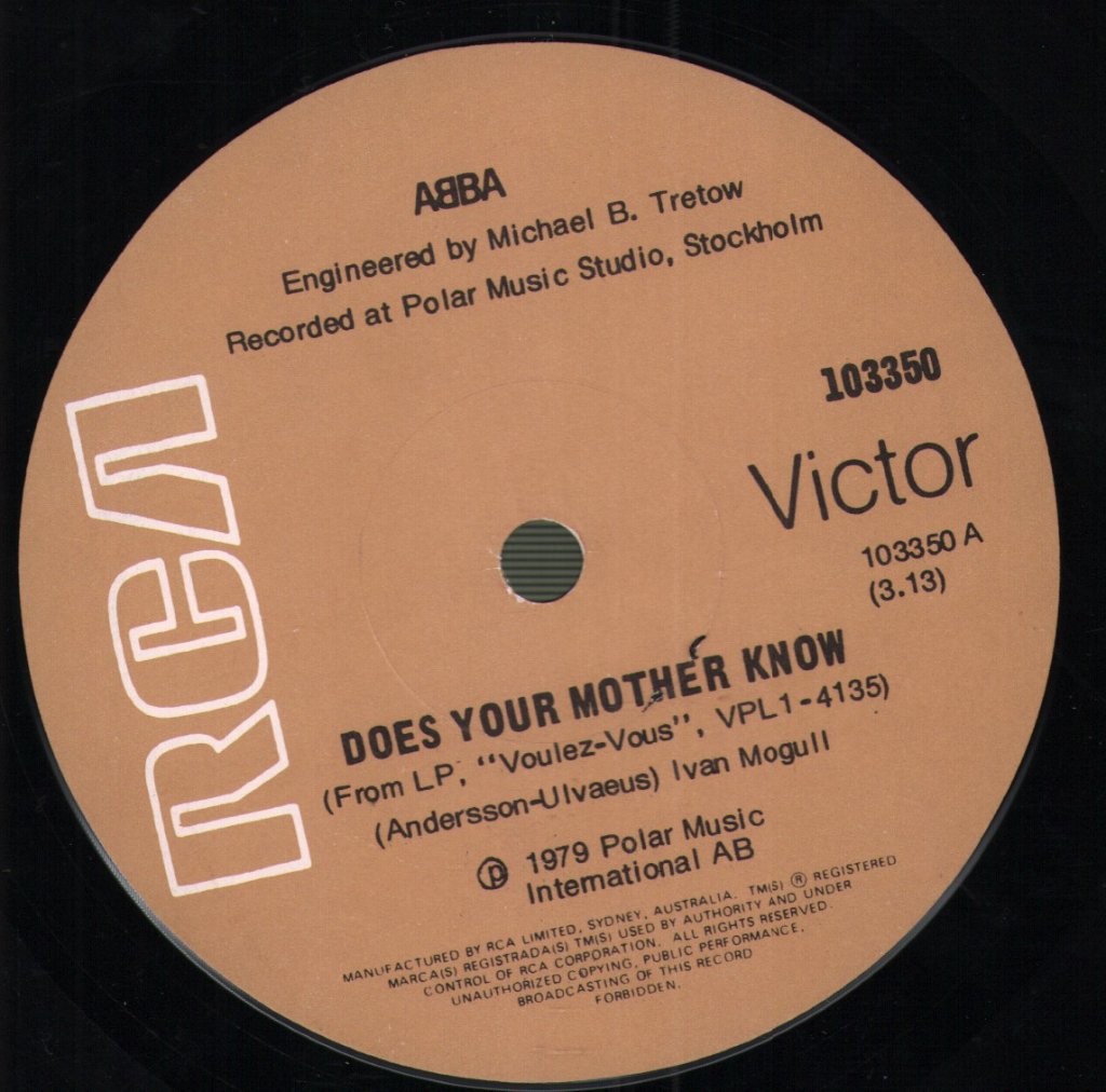 ABBA - Does Your Mother Know - 7 Inch