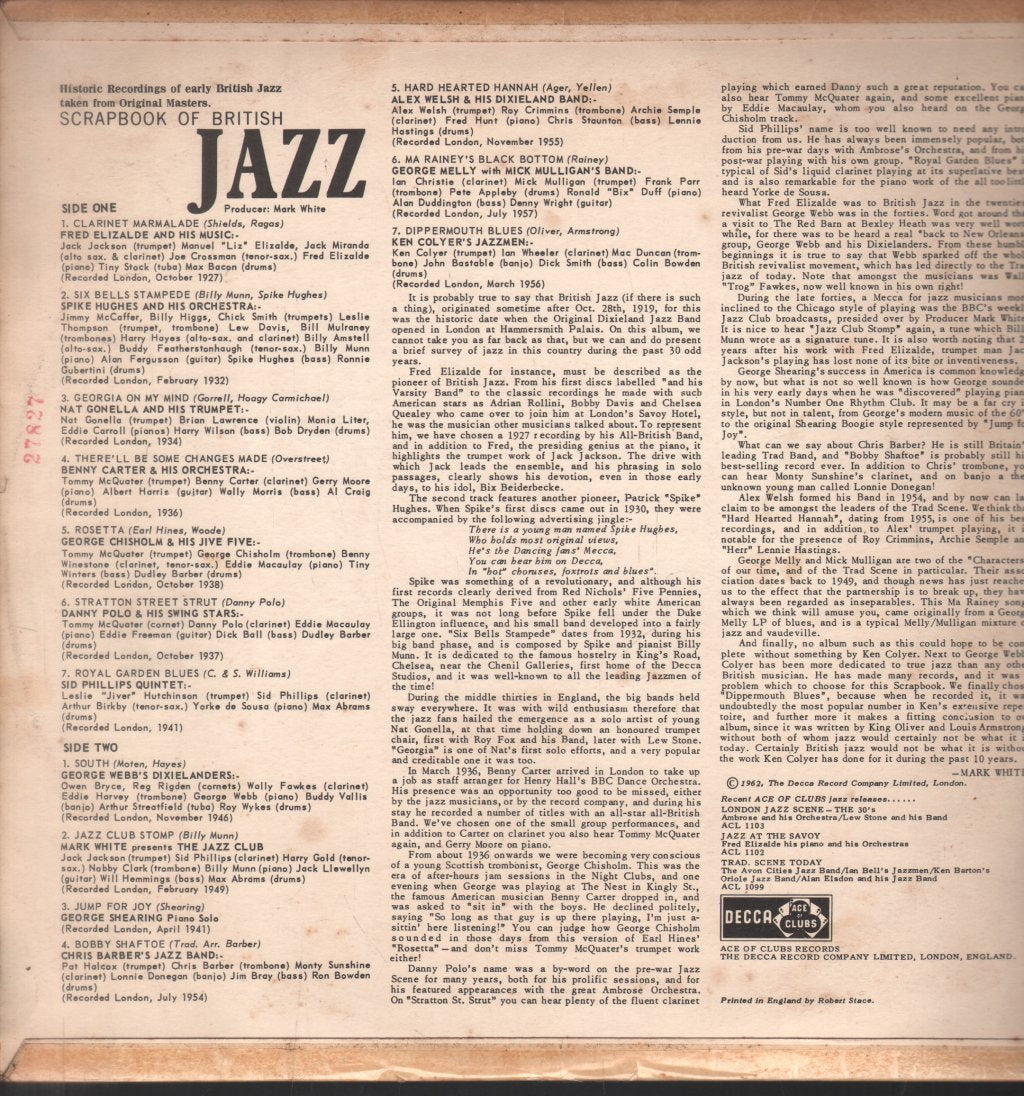 Various Artists - Scrapbook Of British Jazz - Lp