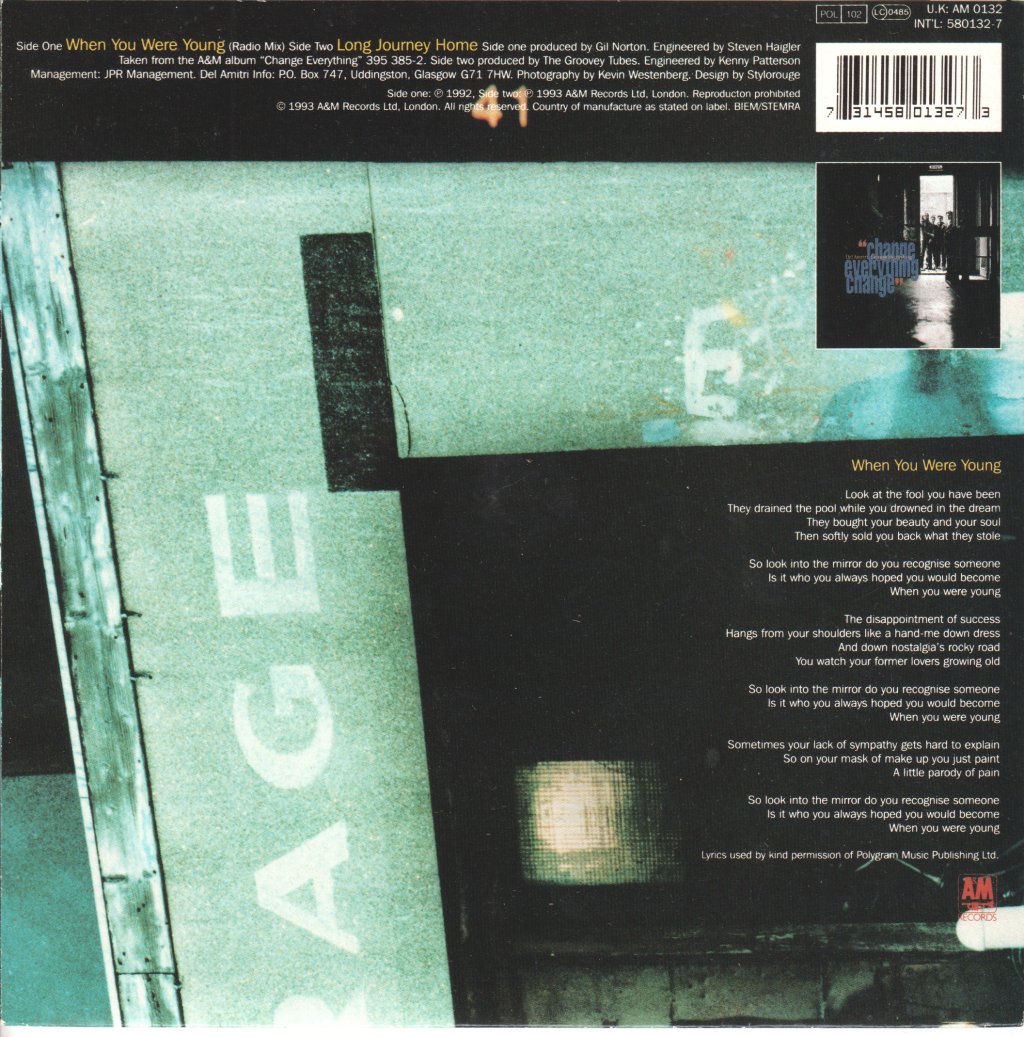 Del Amitri - When You Were Young - 7 Inch