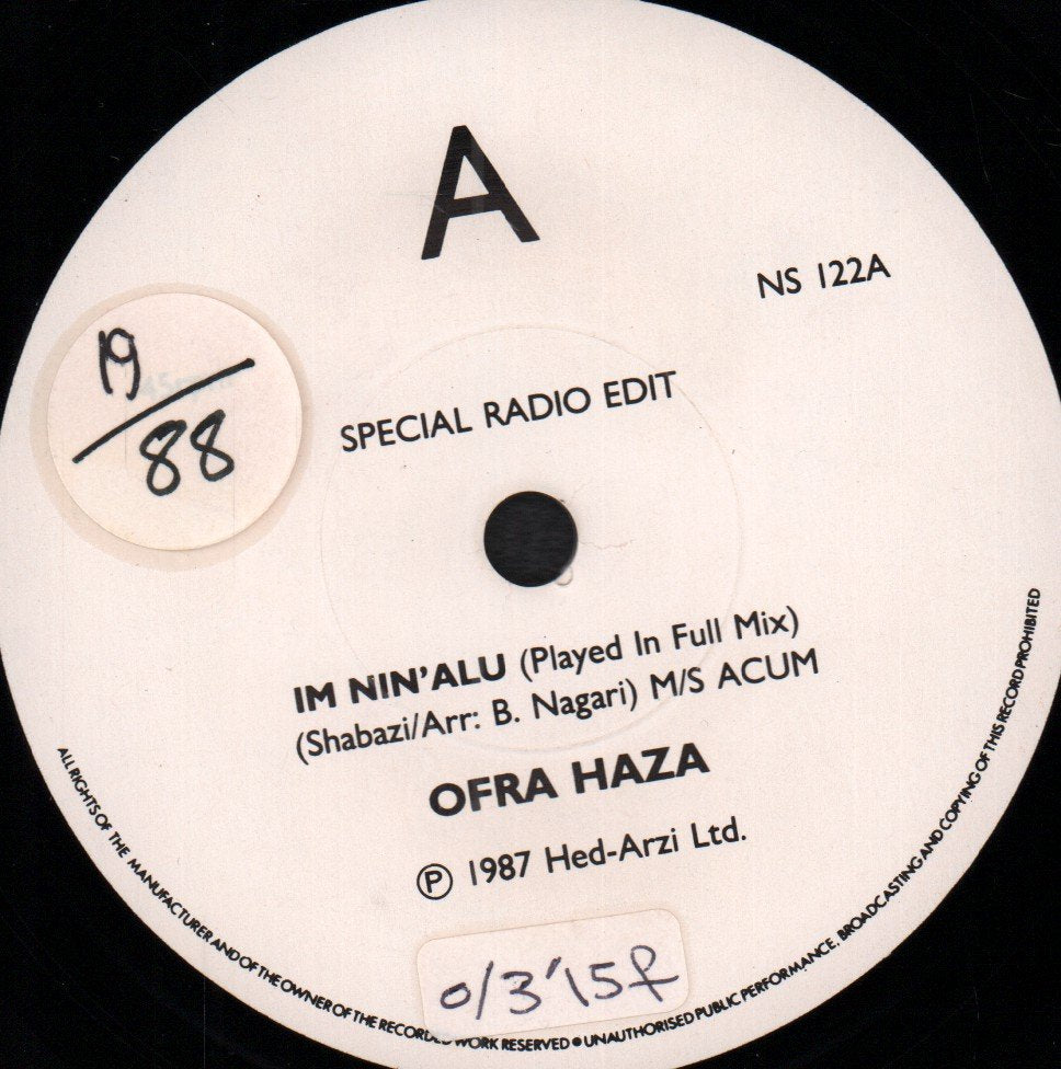 Ofra Haza - Im Nin'alu - 7 Inch