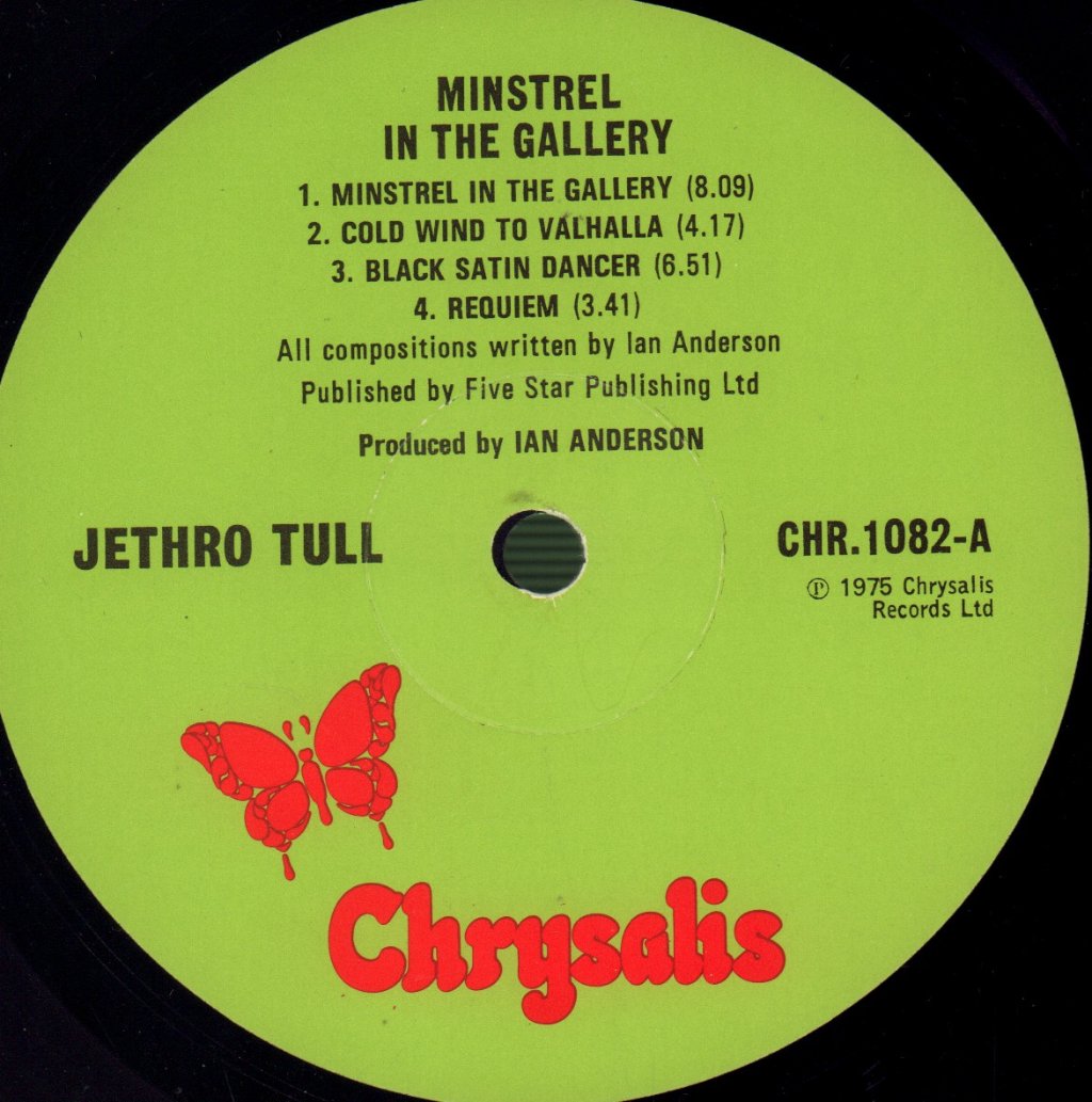 Jethro Tull - Minstrel In The Gallery - Lp