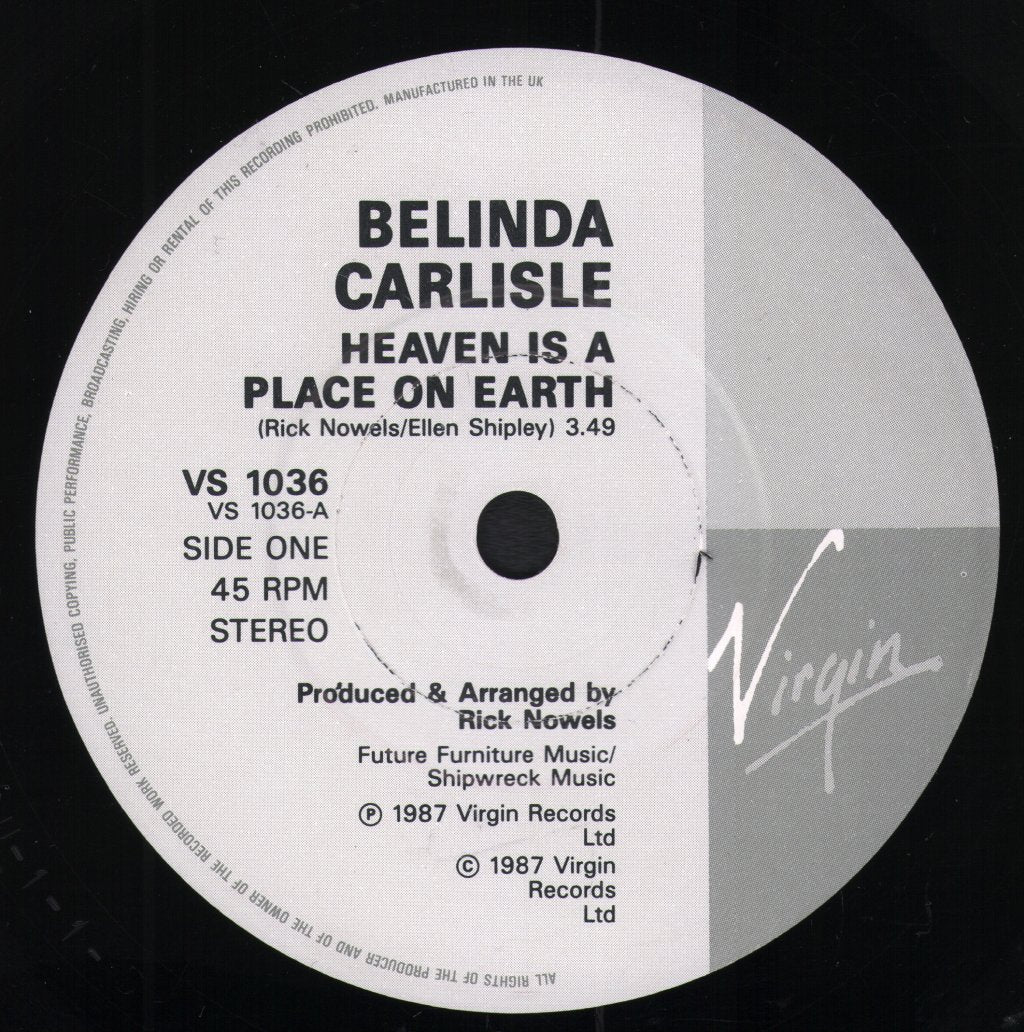 Belinda Carlisle - Heaven Is A Place On Earth - 7 Inch