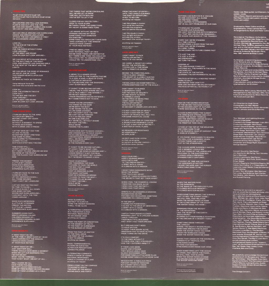 Rush - Hold Your Fire - Lp