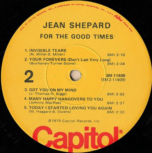 Jean Shepard - For The Good Times - Lp