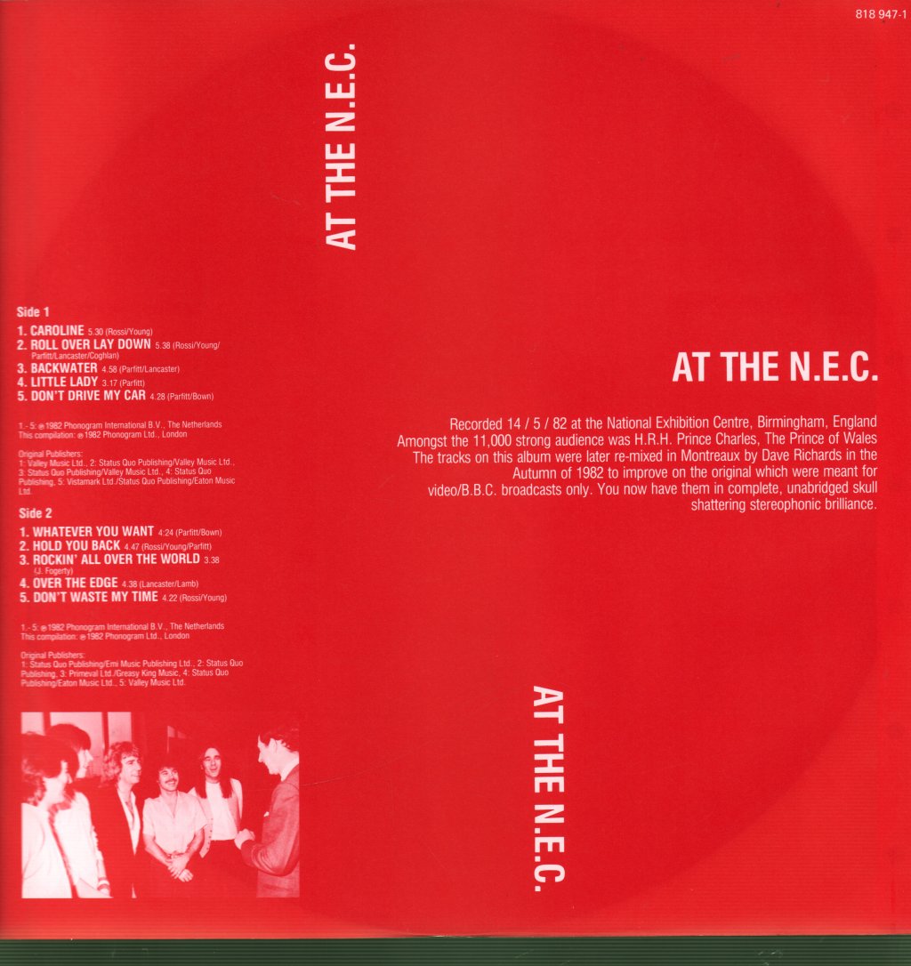 Status Quo - Live At The Nec - Lp
