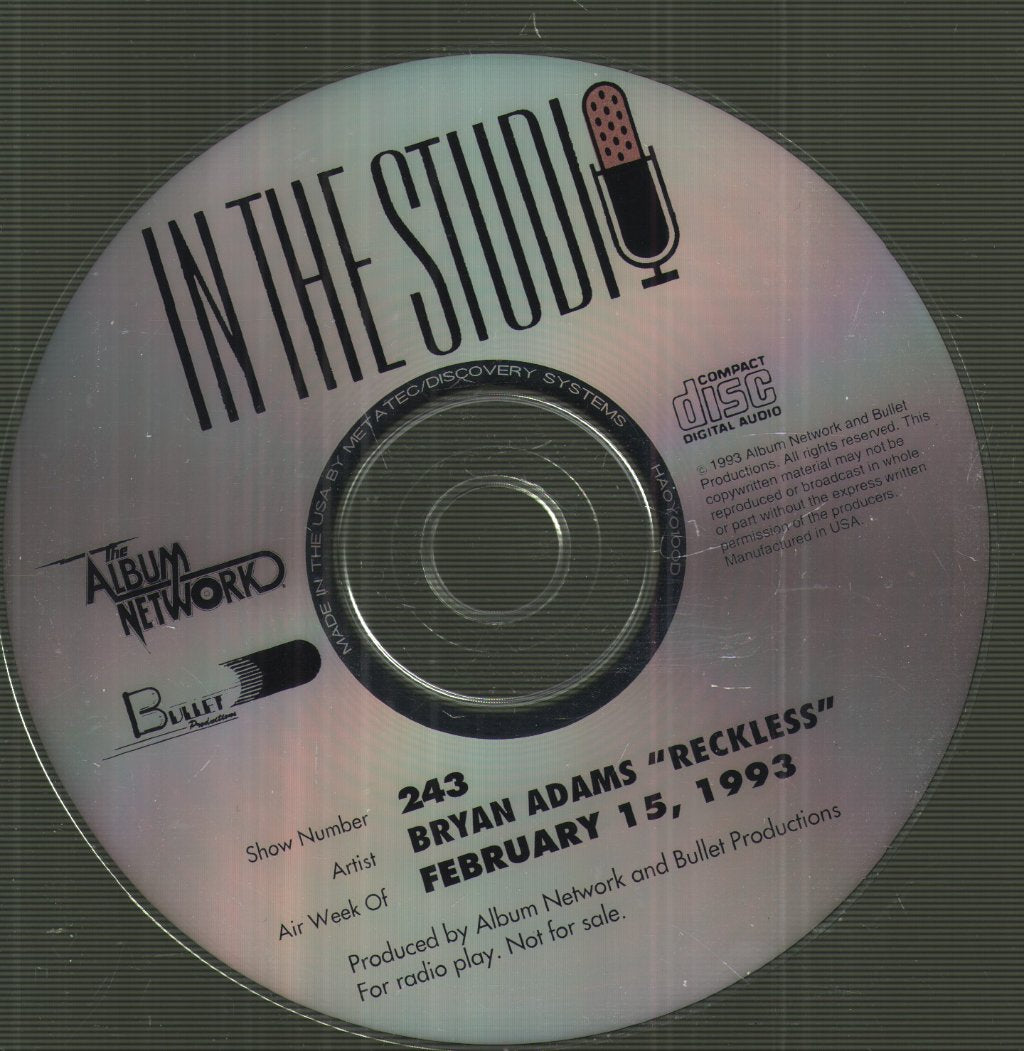 Bryan Adams - In The Studio "Reckless" - Cd
