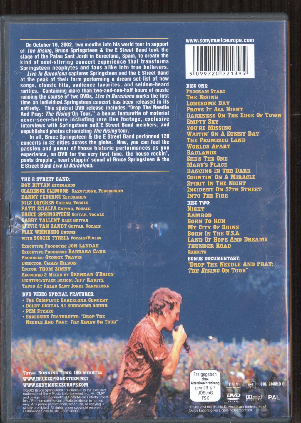 Bruce Springsteen & The E-Street Band - Live In Barcelona - Double Dvd