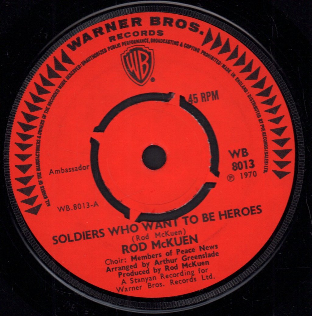 Rod Mckuen - Soldiers Who Want To Be Heroes - 7 Inch