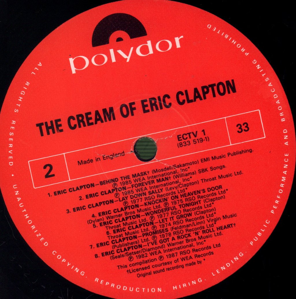 Eric Clapton - Cream Of - Lp