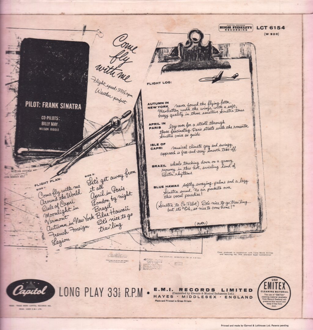 Frank Sinatra - Come Fly With Me - Lp