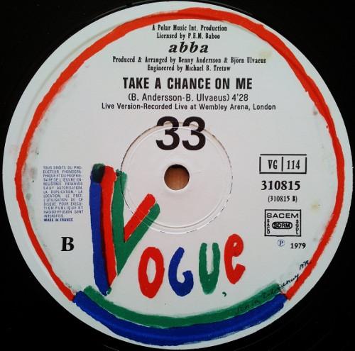 ABBA - I Have A Dream / Take A Chance On Me (Recorded Live At Wembley Arena, London) - 12 Inch