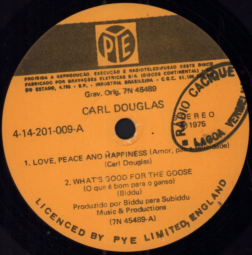 Carl Douglas - Love Peace And Happiness - 7 Inch