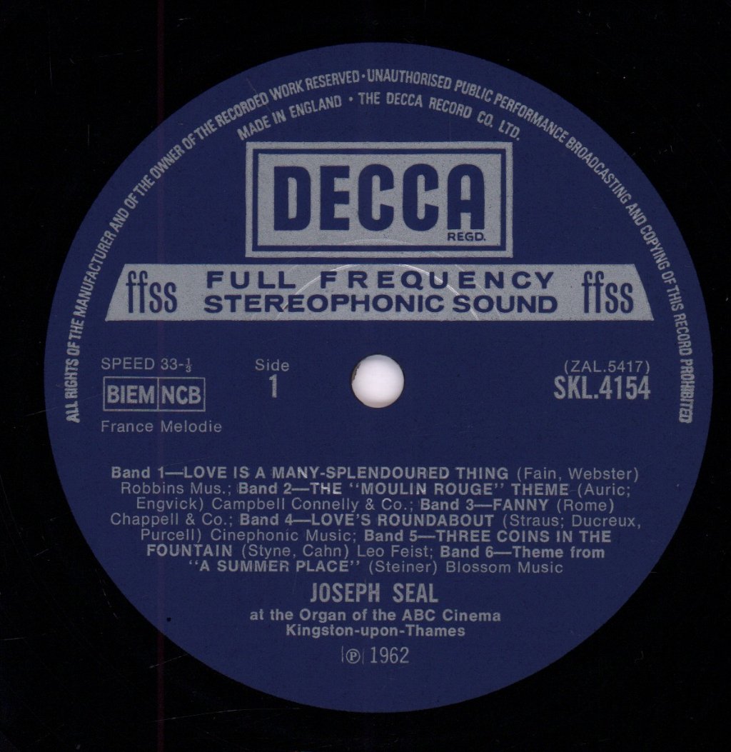 Joseph Seal - Twelve Top Film Themes - Lp