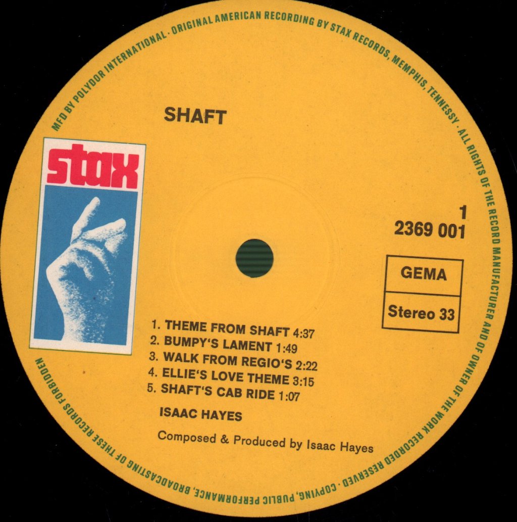 Isaac Hayes - Shaft (Music From The Soundtrack) - Double Lp