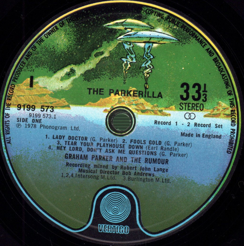 Graham Parker And The Rumour - Parkerilla - Double Lp
