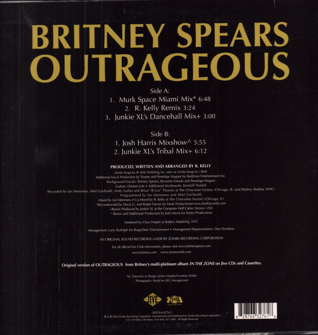Britney Spears - Outrageous - 12 Inch