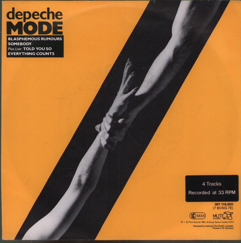 Depeche Mode - Blasphemous Rumours / Somebody - 7 Inch