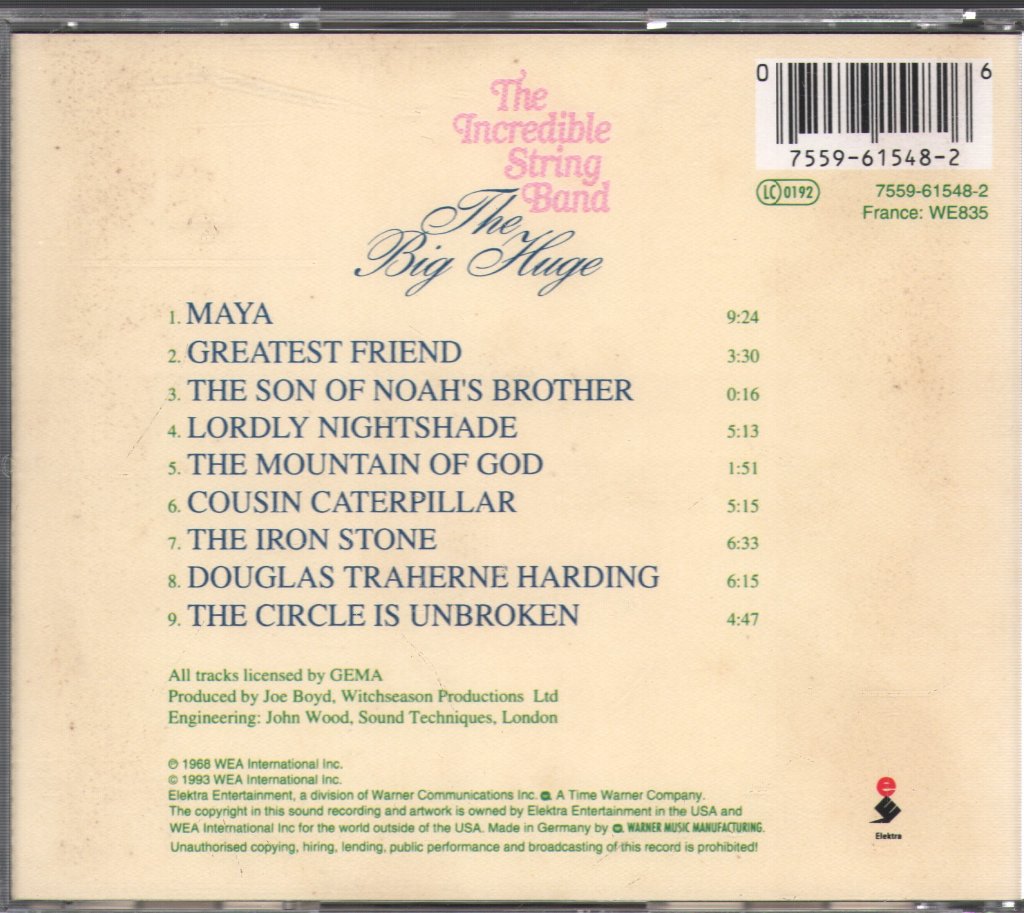 Incredible String Band - The Big Huge - Cd